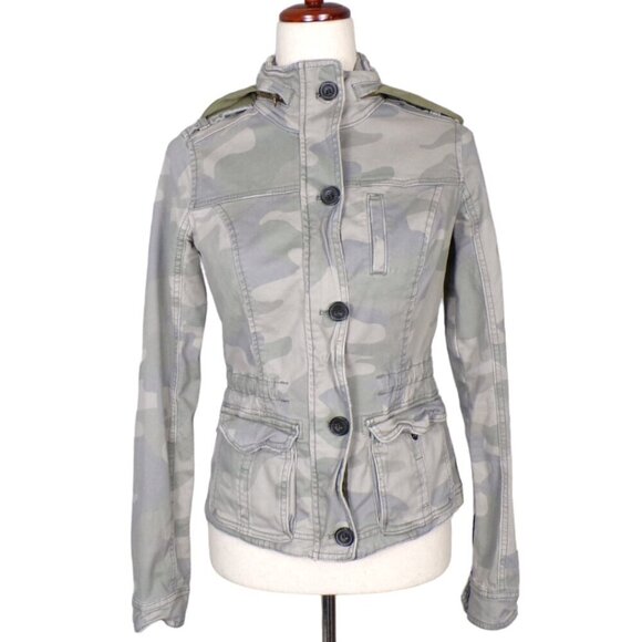 Abercrombie & Fitch Hooded Camo Utility Jacket Size XS #769 - Picture 1 of 8